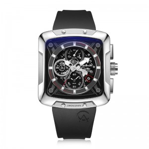 Alexandre Christie AC 3030 Silver Black Rubber New GCRSSBA